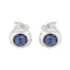Blue-Sapphire-CZ-American-Amanda-Solitaire-Stud-Blue-925-Sterling-Silver-Earring