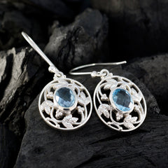 Blue-topaz-Turkish-Isabella-Solitaire-Dangle-Blue-92.5-Silver-Earring