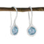 Blue-Topaz-German-Harper-Solitaire-Dangle-Blue-Sterling-Silver-Earring