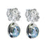 Blue-Topaz-Middle-Eastern-Wen-Solitaire-Stud-Blue-Silver-Earring