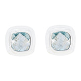 Blue-topaz-Italian-Ángeles-Solitaire-Stud-Blue-925-Sterling-Silver-Earring
