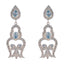 Blue-Topaz-Indian-Dewi-multiple-Stud-Blue-925-Sterling-Silver-Earring