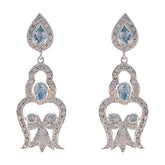 Blue-Topaz-Indian-Dewi-multiple-Stud-Blue-925-Sterling-Silver-Earring