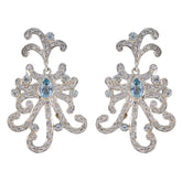 Blue-Topaz-Indian-Liyana-multiple-Stud-Blue-Sterling-Silver-Earring