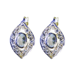 Blue-Topaz-Mexican-Xiu-multiple-Stud-Blue-Sterling-Silver-Earring