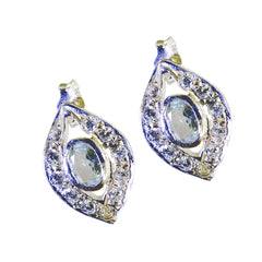 Blue-Topaz-Mexican-Xiu-multiple-Stud-Blue-Sterling-Silver-Earring