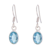 Blue-Topaz-Latin-American-Yuki-multiple-Dangle-Blue-92.5-Silver-Earring