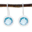 Blue-topaz-Japanese-Autumn-Solitaire-Dangle-Blue-Silver-Earring