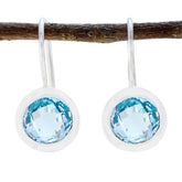 Blue-topaz-Japanese-Autumn-Solitaire-Dangle-Blue-Silver-Earring