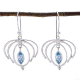 Blue-topaz-Spanish-Giulia-Solitaire-Dangle-Blue-Sterling-Silver-Earring