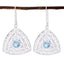Blue-Topaz-Egyptian-Gabriela-Solitaire-Dangle-Blue-925-Silver-Earring
