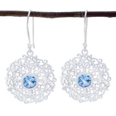 Blue-topaz-Mexican-Mathilde-Solitaire-Dangle-Blue-Silver-Earring
