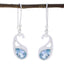 Blue-topaz-Latin-American-Teresa-Solitaire-Dangle-Blue-925-Sterling-Silver-Earring