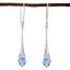 Blue-Topaz-African-Eliza-Solitaire-Dangle-Blue-Sterling-Silver-Earring