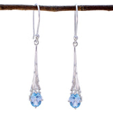 Blue-Topaz-African-Eliza-Solitaire-Dangle-Blue-Sterling-Silver-Earring