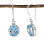 Blue-Topaz-Mexican-Laura-Solitaire-Dangle-Blue-925-Sterling-Silver-Earring