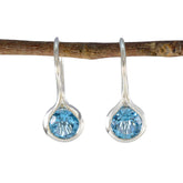 Blue-Topaz-American-María-Solitaire-Dangle-Blue-925-Silver-Earring