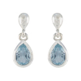 Blue-Topaz-Russian-Zoe-Solitaire-Stud-Blue-92.5-Silver-Earring