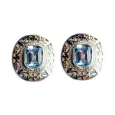 Blue-Topaz-American-Nayara-Solitaire-Stud-Blue-925-Silver-Earring