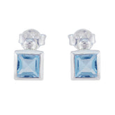 Blue-Topaz-Mexican-Camila-Solitaire-Stud-Blue-92.5-Silver-Earring