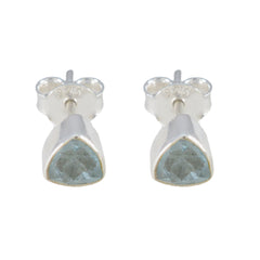 Blue-Topaz-Italian-Pilar-Solitaire-Stud-Blue-92.5-Silver-Earring