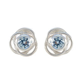 Blue-Topaz-Indian-Ayesha-Solitaire-Stud-Blue-Silver-Earring