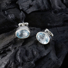 Blue-Topaz-Australian-Anna-Solitaire-Stud-Blue-925-Silver-Earring