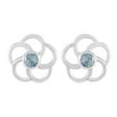 Blue-Topaz-Korean-Mia-Solitaire-Stud-Blue-Sterling-Silver-Earring