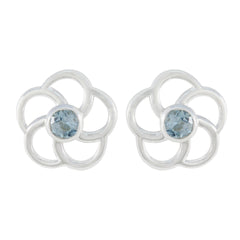 Blue-Topaz-Korean-Mia-Solitaire-Stud-Blue-Sterling-Silver-Earring