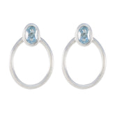 Blue-Topaz-Mexican-Nova-Solitaire-Stud-Blue-Sterling-Silver-Earring