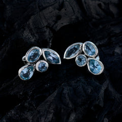 Blue-topaz-German-Fernanda-multiple-Stud-Blue-925-Silver-Earring