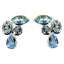 Blue-topaz-German-Fernanda-multiple-Stud-Blue-925-Silver-Earring
