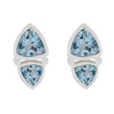 Blue-Topaz-Korean-Pilar-Toi-et-Moi-Stud-Blue-Sterling-Silver-Earring