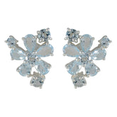 Blue-Topaz-German-Genesis-multiple-Stud-Blue-92.5-Silver-Earring