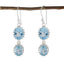 Blue-Topaz-Egyptian-Kennedy-Toi-et-Moi-Dangle-Blue-92.5-Silver-Earring