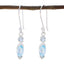 Blue-topaz-African-Milagros-multiple-Dangle-Blue-925-Silver-Earring