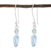 Blue-topaz-African-Milagros-multiple-Dangle-Blue-925-Silver-Earring
