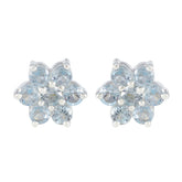 Blue-Topaz-Korean-Nova-multiple-Stud-Blue-92.5-Silver-Earring