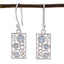 Blue-topaz-Korean-Aaliyah-multiple-Dangle-Blue-Silver-Earring
