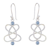 Blue-Topaz-Moroccan-Abigail-multiple-Dangle-Blue-Silver-Earring