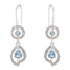 Blue-topaz-Middle-Eastern-Natalie-multiple-Dangle-Blue-Silver-Earring
