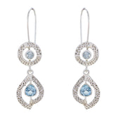 Blue-topaz-Middle-Eastern-Natalie-multiple-Dangle-Blue-Silver-Earring