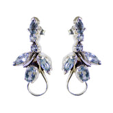 Blue-topaz-Egyptian-Greta-multiple-Stud-Blue-92.5-Silver-Earring