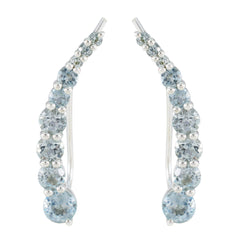 Blue-Topaz-Russian-Yuna-multiple-EarCuff-Blue-Silver-Earring