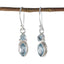 Blue-Topaz-Latin-American-Aria-Toi-et-Moi-Dangle-Blue-925-Sterling-Silver-Earring
