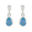 Chalcedony-Moroccan-Zoey-Solitaire-Stud-Blue-925-Sterling-Silver-Earring