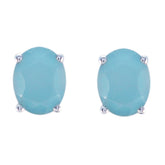 Chalcedony-Middle-Eastern-Antonia-Solitaire-Stud-Blue-92.5-Silver-Earring
