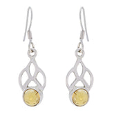 Citrine-Moroccan-Lea-Solitaire-Dangle-Yellow-Sterling-Silver-Earring