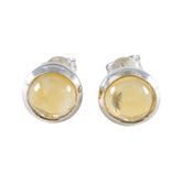 Citrine-American-Micaelaa-Solitaire-Stud-Yellow-925-Sterling-Silver-Earring