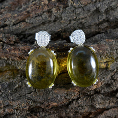 Citrine-American-Lourdes-multiple-Stud-Yellow-Silver-Earring